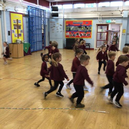 The children enjoyed Skip For Fit this morning.